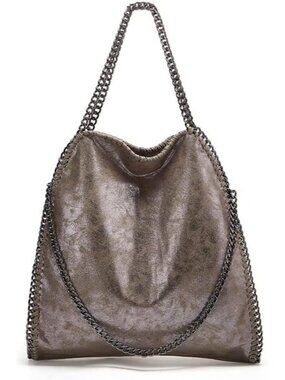 Ladies Handbag Women Faux Leather Crossbody Shoulder Bag Fashion Chain Bag Large